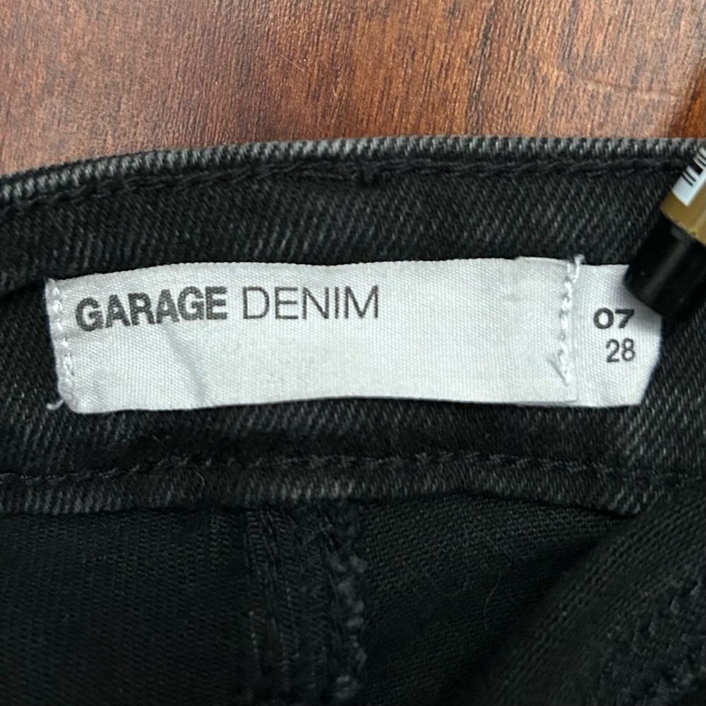 Garage Women’s Black Flared Women's Jeans with Copper Hardware, Size 28 - Picture 12 of 14